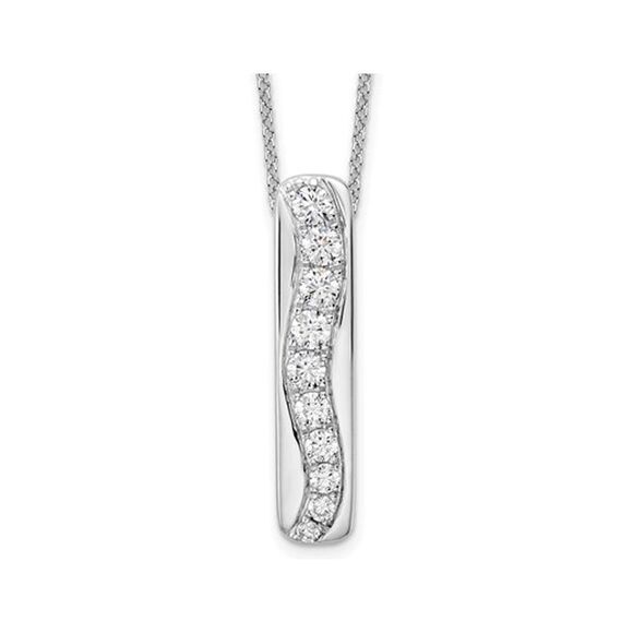 3/4 Carat (ctw VS2-SI1 D-E) Lab-Grown Diamond Pendant 14K Gold
